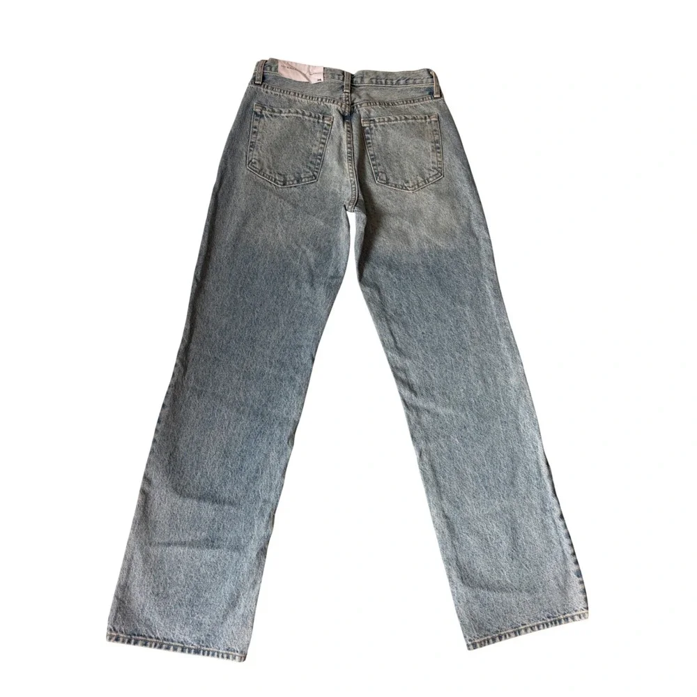 Just Black Denim Jeans NEW Relaxed Straight Womens High Rise Light Wash Blue 26